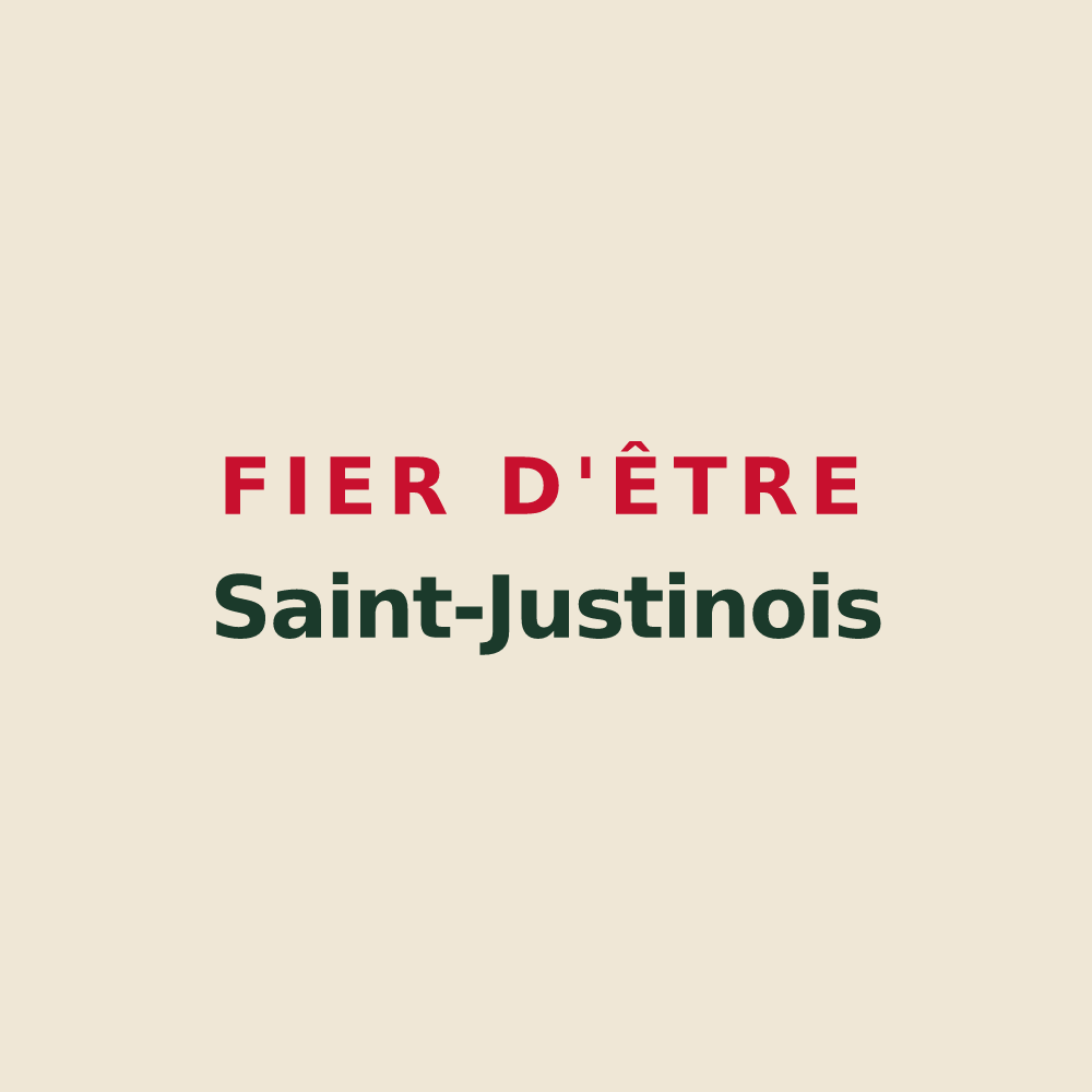 Tote bag « Fier d'être Saint-Justinois » — design pour Saint-Justin