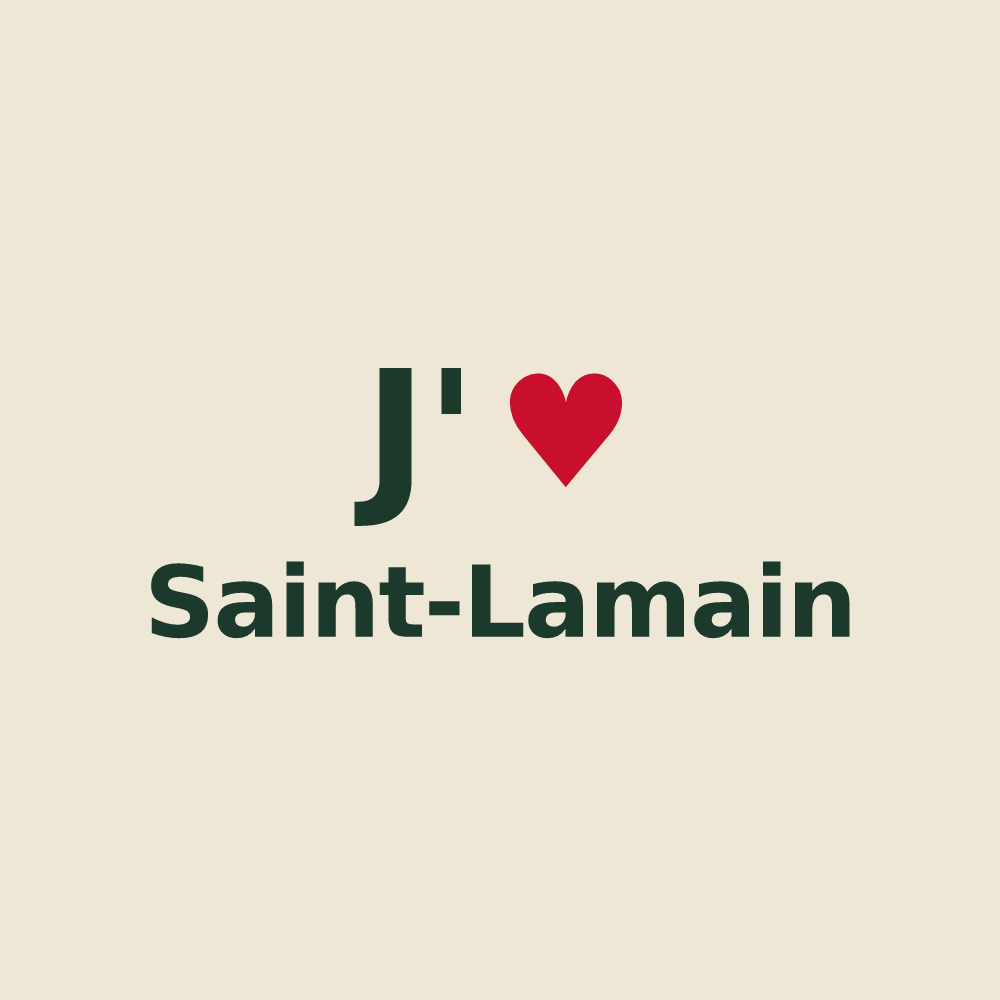 Tote bag personnalisé Saint-Lamain — design J'aime Saint-Lamain