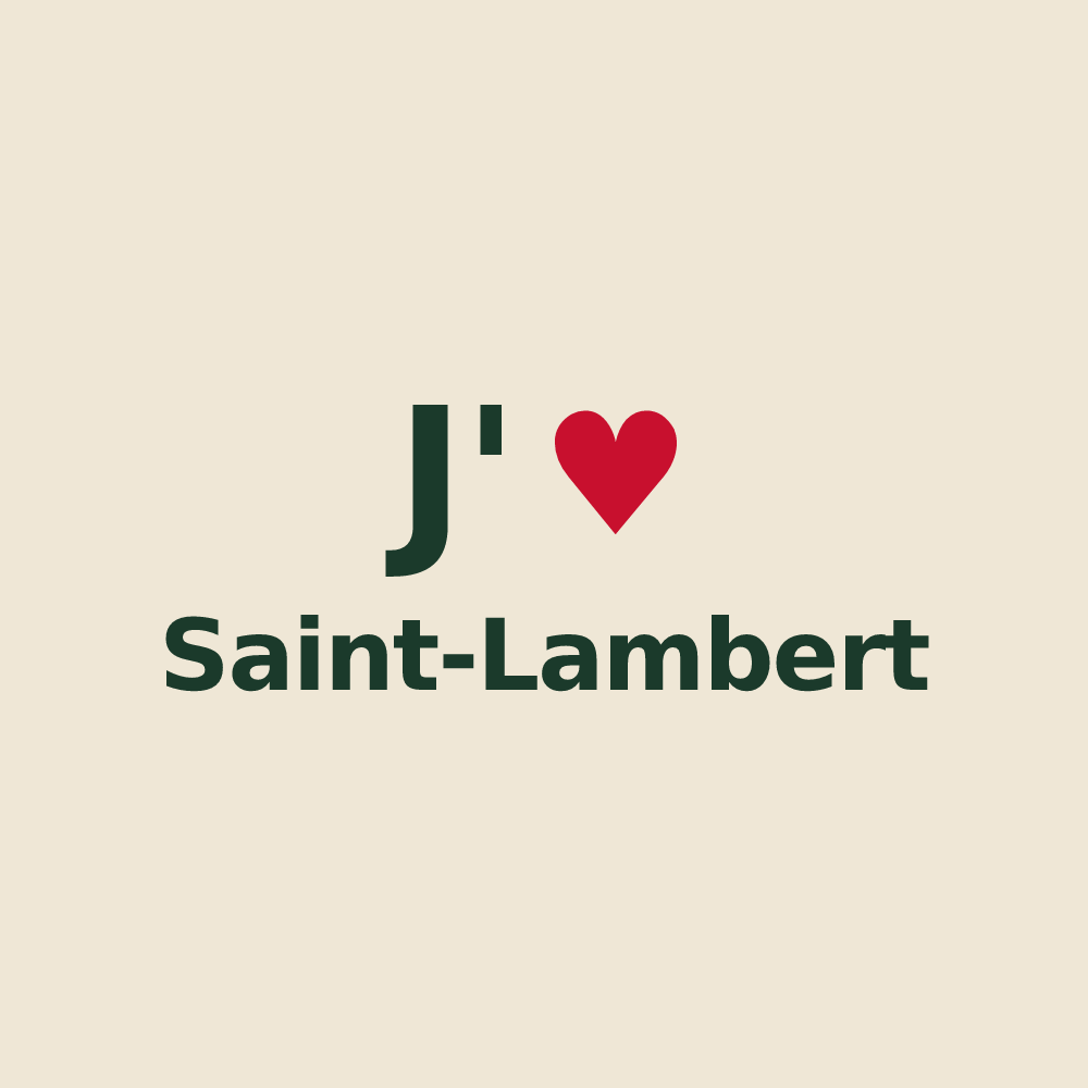 Tote bag personnalisé Saint-Lambert — design J'aime Saint-Lambert