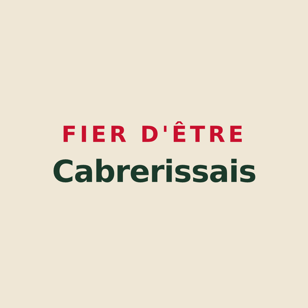 Tote bag « Fier d'être Cabrerissais » — design pour Saint-Laurent-de-la-Cabrerisse