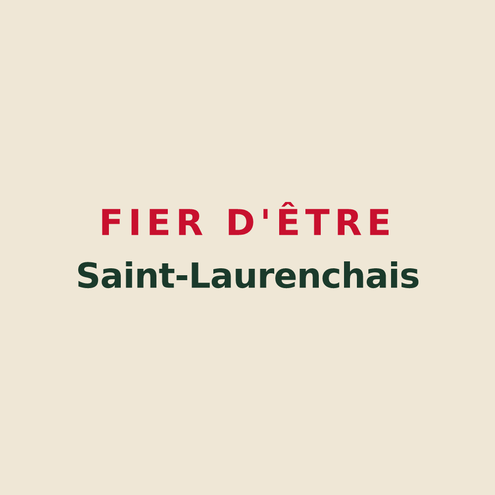 Tote bag « Fier d'être Saint-Laurenchais » — design pour Saint-Laurent-de-Neste