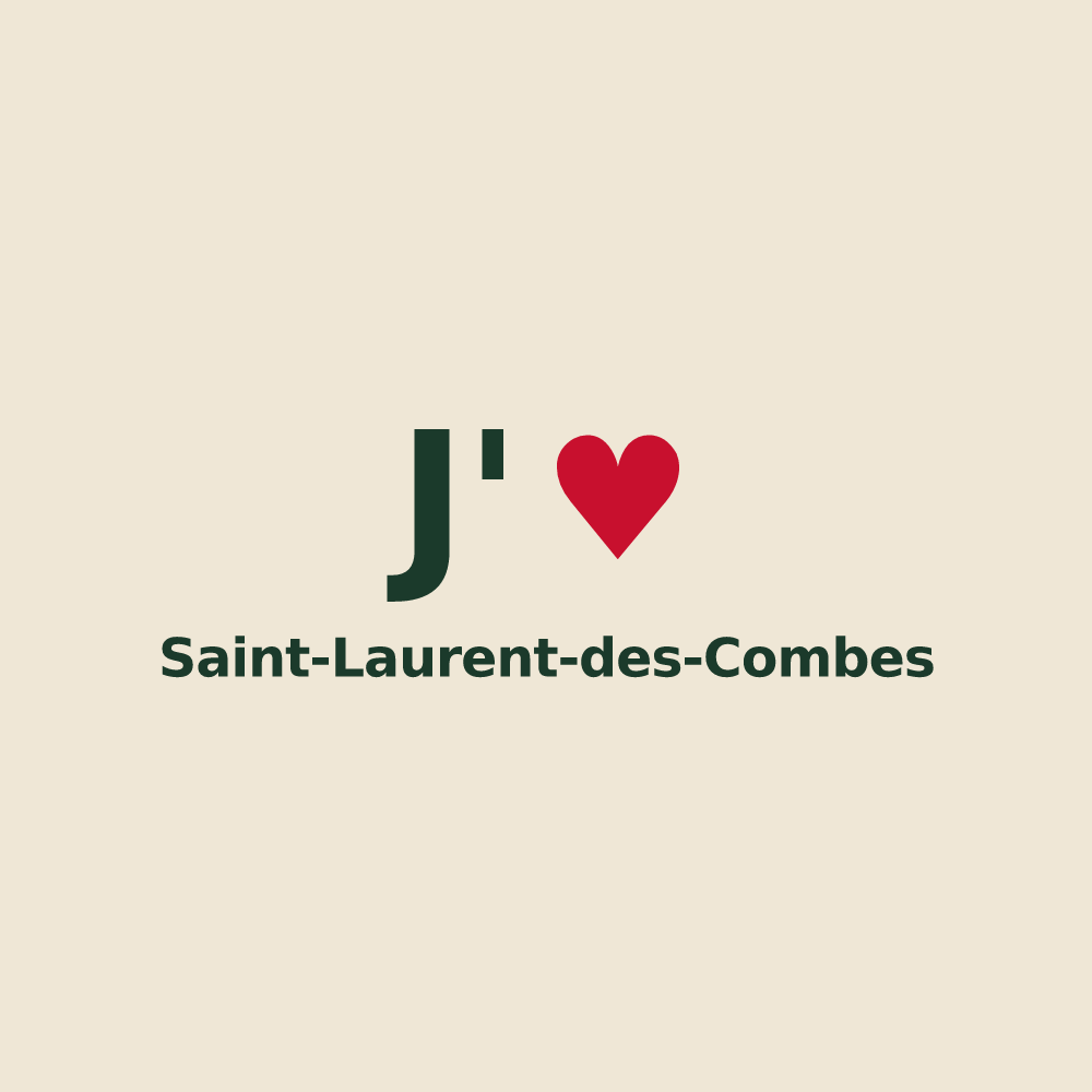 Tote bag personnalisé Saint-Laurent-des-Combes — design J'aime Saint-Laurent-des-Combes