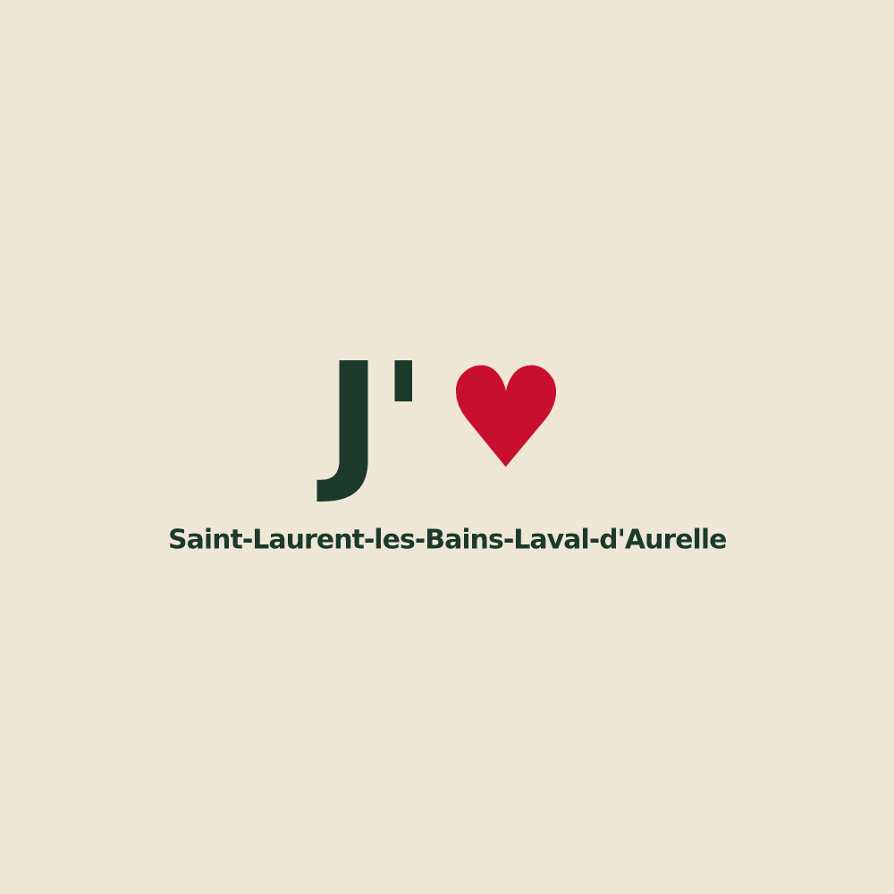 Tote bag personnalisé Saint-Laurent-les-Bains-Laval-d'Aurelle — design J'aime Saint-Laurent-les-Bains-Laval-d'Aurelle