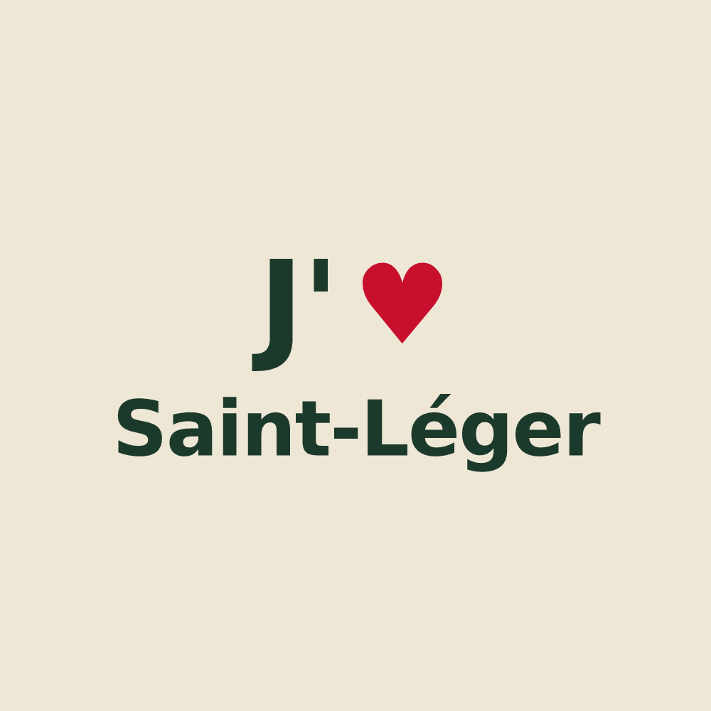 Tote bag personnalisé Saint-Léger — design J'aime Saint-Léger