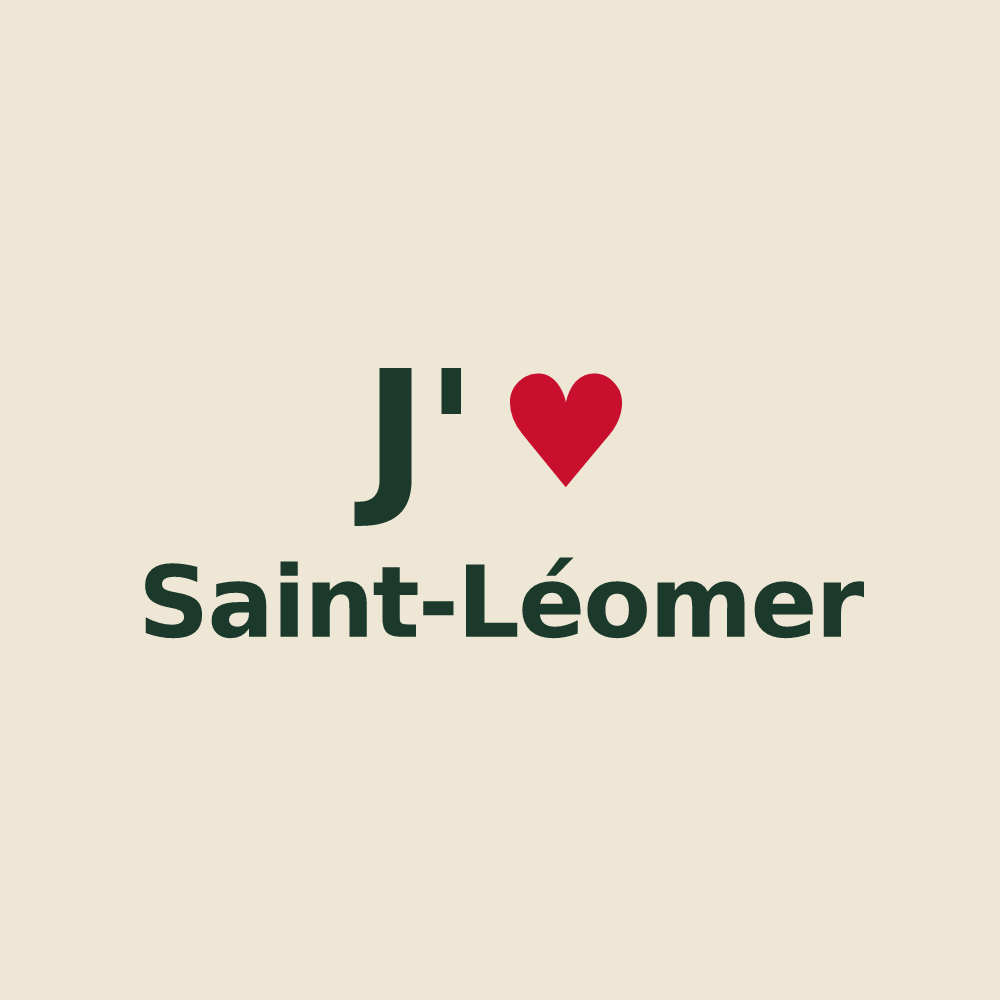 Tote bag personnalisé Saint-Léomer — design J'aime Saint-Léomer