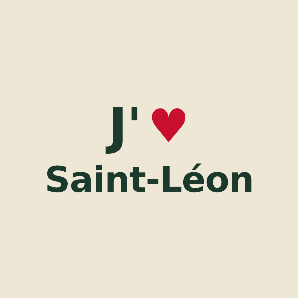 Tote bag personnalisé Saint-Léon — design J'aime Saint-Léon