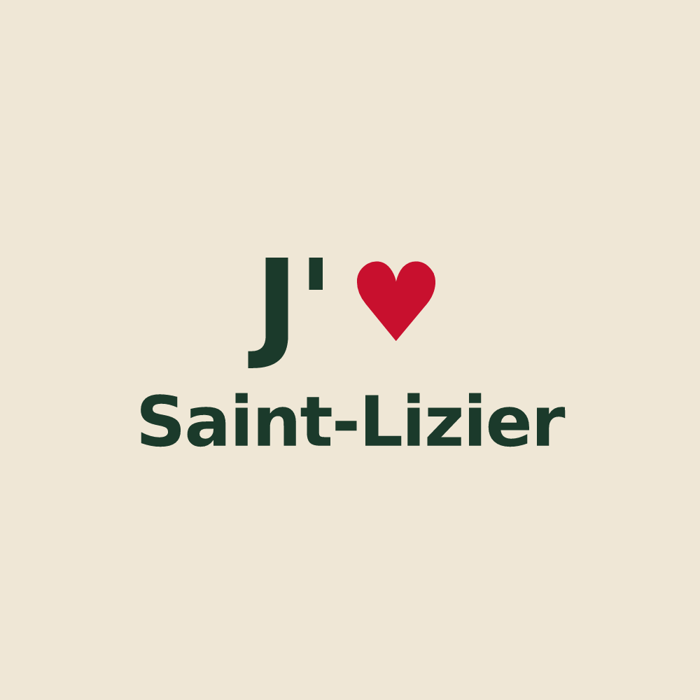 Tote bag personnalisé Saint-Lizier — design J'aime Saint-Lizier
