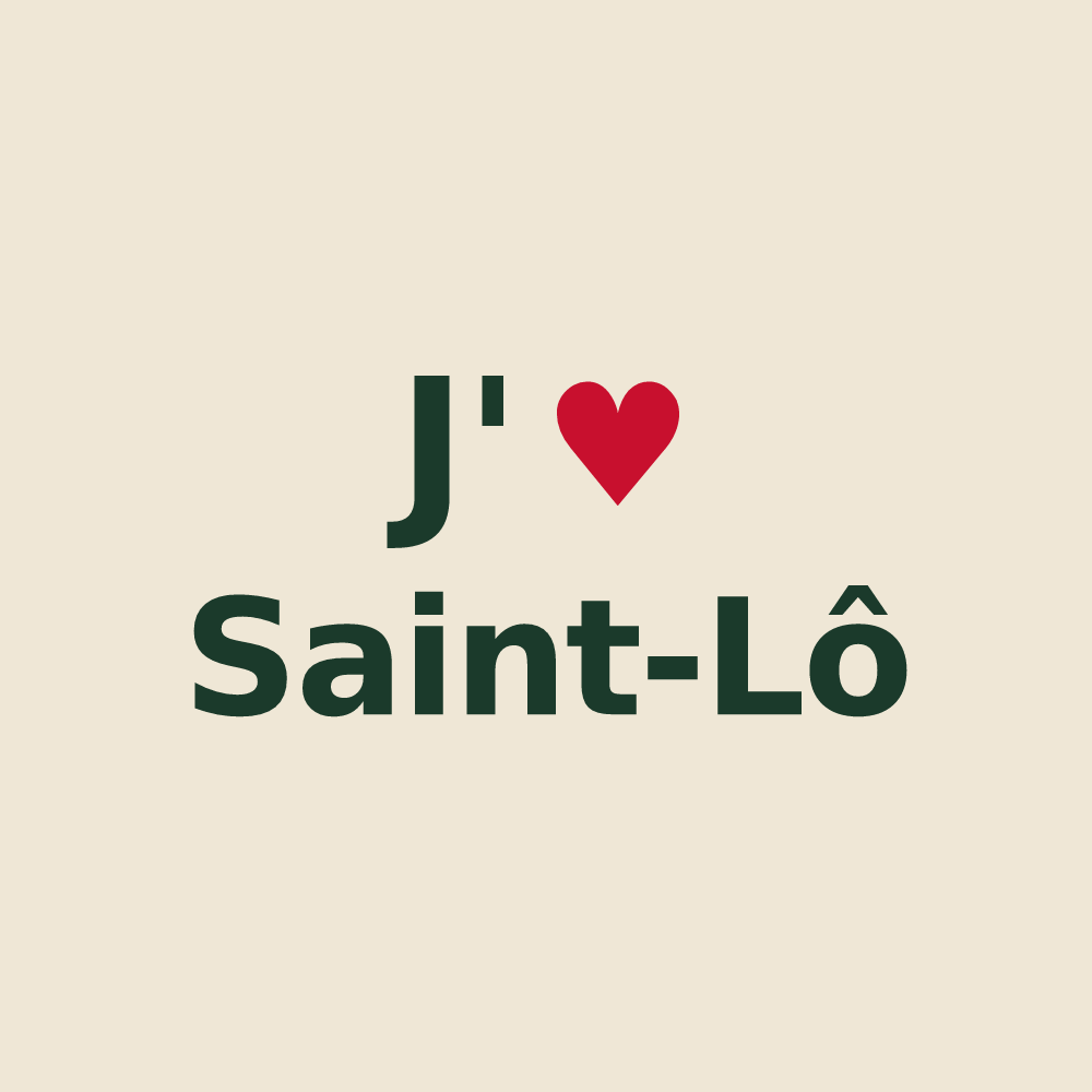 Tote bag personnalisé Saint-Lô — design J'aime Saint-Lô