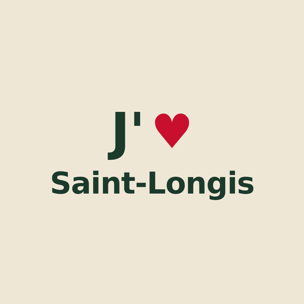 Tote bag personnalisé Saint-Longis — design J'aime Saint-Longis
