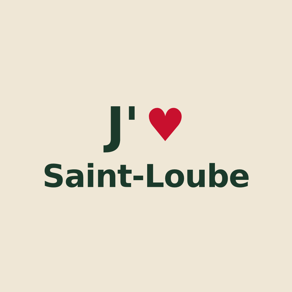 Tote bag personnalisé Saint-Loube — design J'aime Saint-Loube