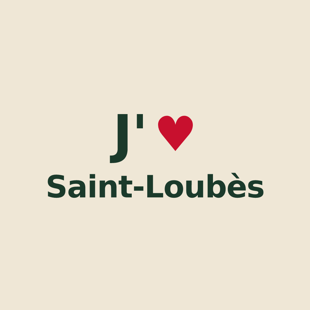 Tote bag personnalisé Saint-Loubès — design J'aime Saint-Loubès