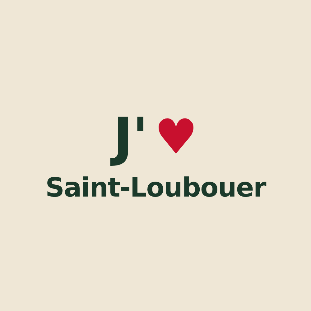 Tote bag personnalisé Saint-Loubouer — design J'aime Saint-Loubouer