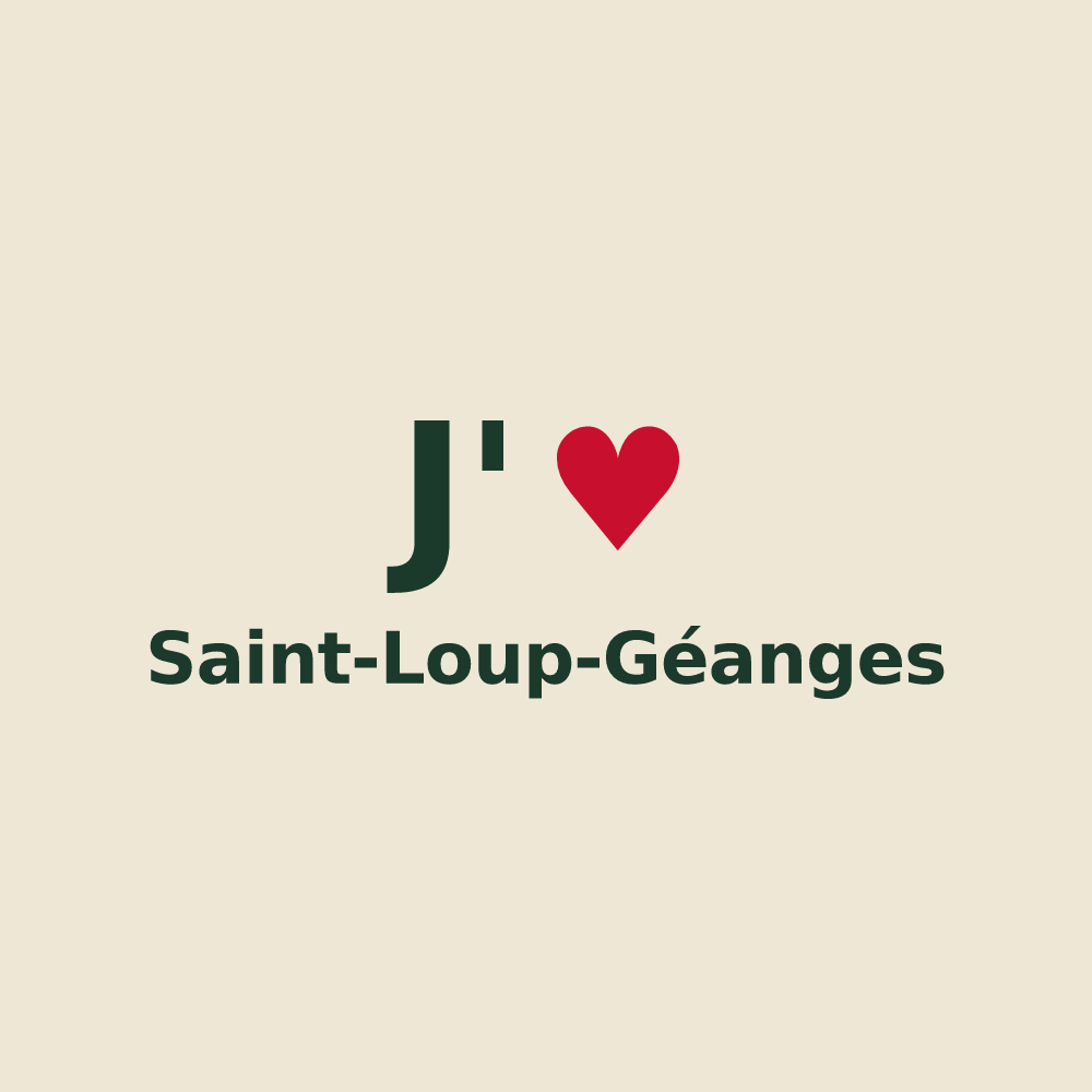 Tote bag personnalisé Saint-Loup-Géanges — design J'aime Saint-Loup-Géanges