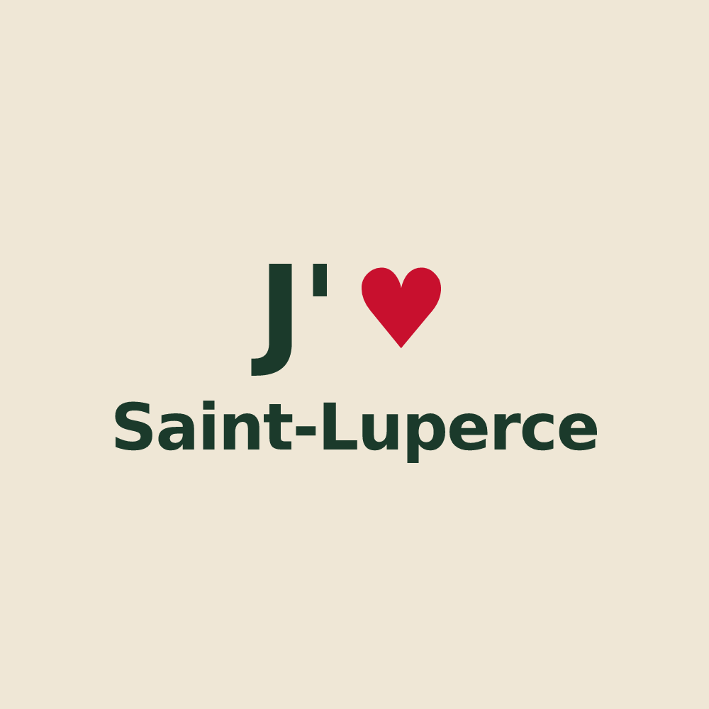 Tote bag personnalisé Saint-Luperce — design J'aime Saint-Luperce