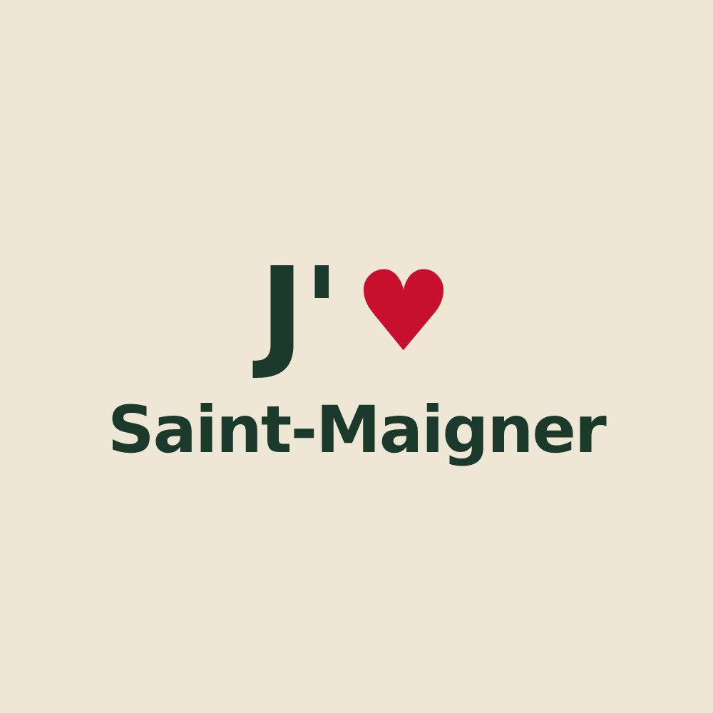 Tote bag personnalisé Saint-Maigner — design J'aime Saint-Maigner