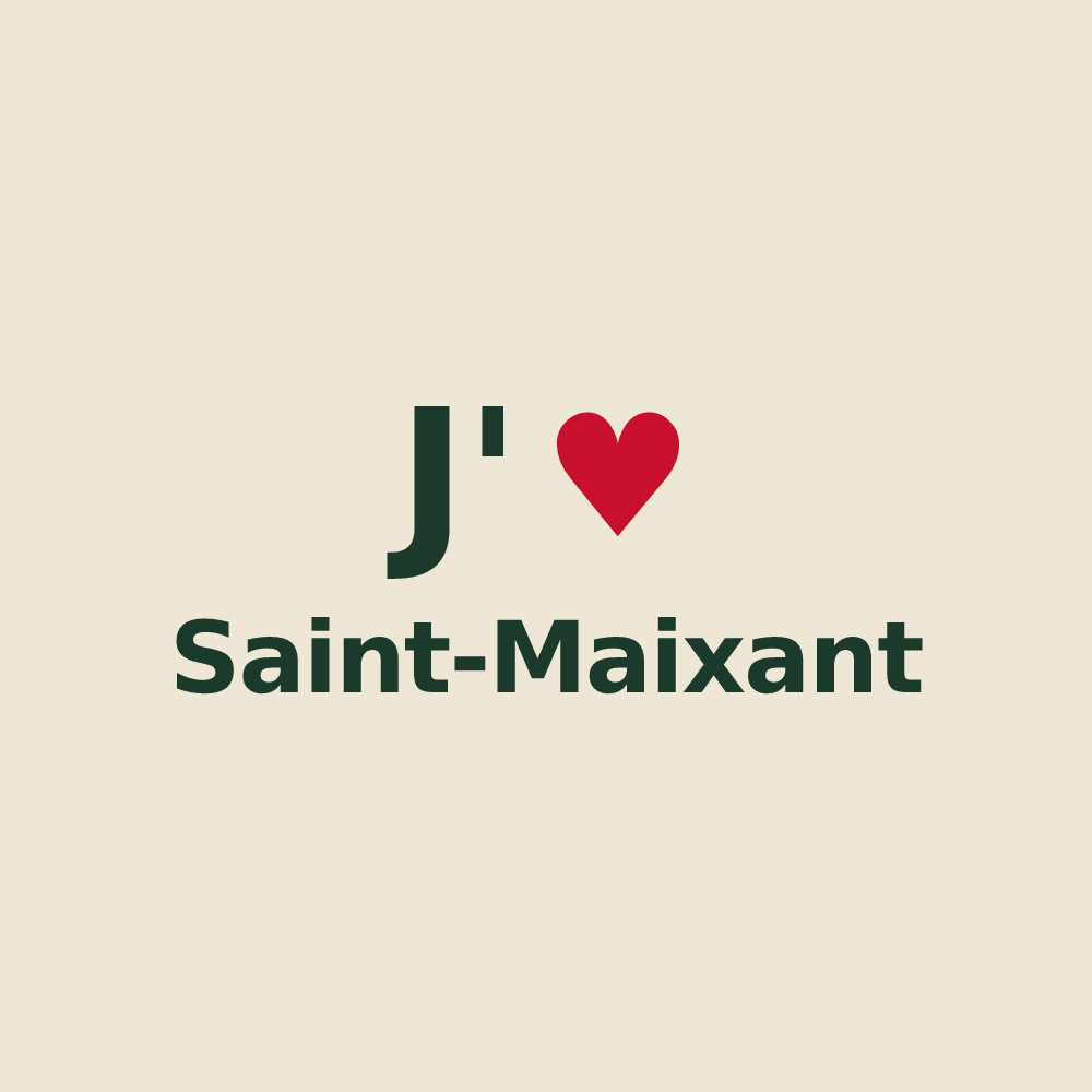Tote bag personnalisé Saint-Maixant — design J'aime Saint-Maixant