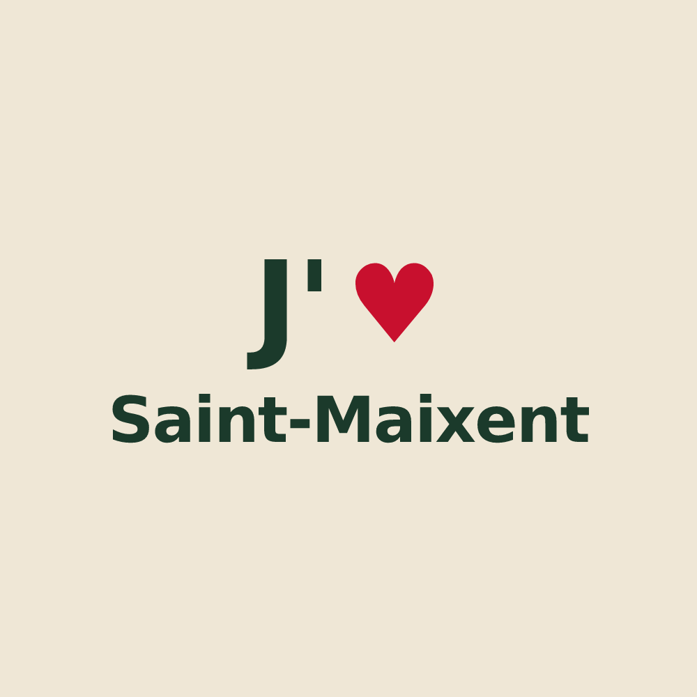 Tote bag personnalisé Saint-Maixent — design J'aime Saint-Maixent