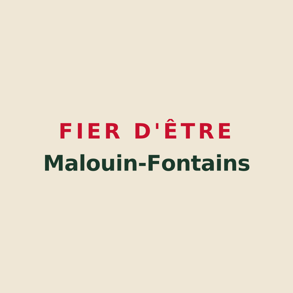 Tote bag « Fier d'être Malouin-Fontains » — design pour Saint-Malo-des-Trois-Fontaines