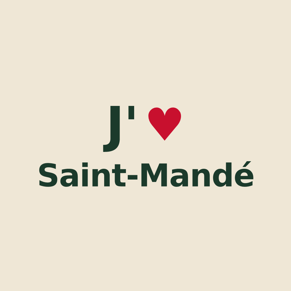 Tote bag personnalisé Saint-Mandé — design J'aime Saint-Mandé