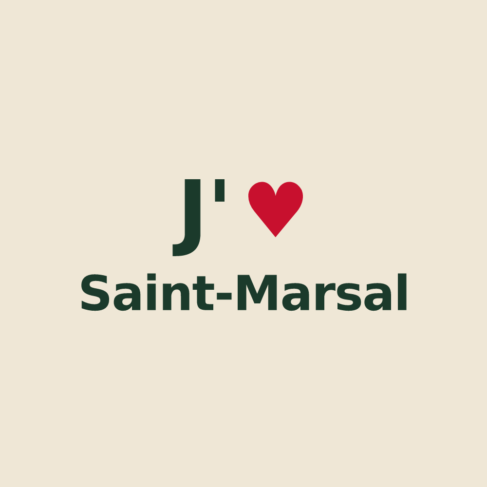 Tote bag personnalisé Saint-Marsal — design J'aime Saint-Marsal