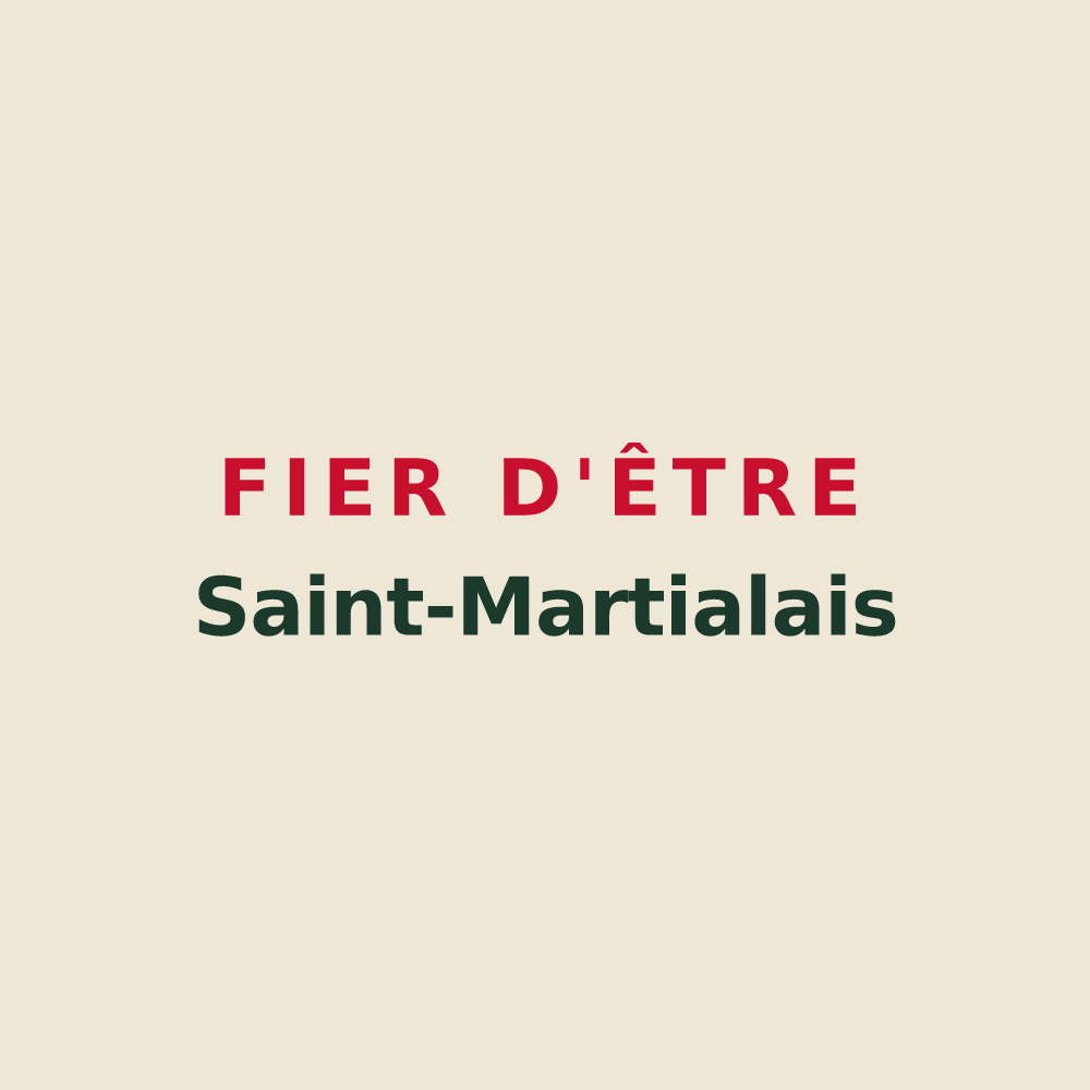 Tote bag « Fier d'être Saint-Martialais » — design pour Saint-Martial-d'Artenset