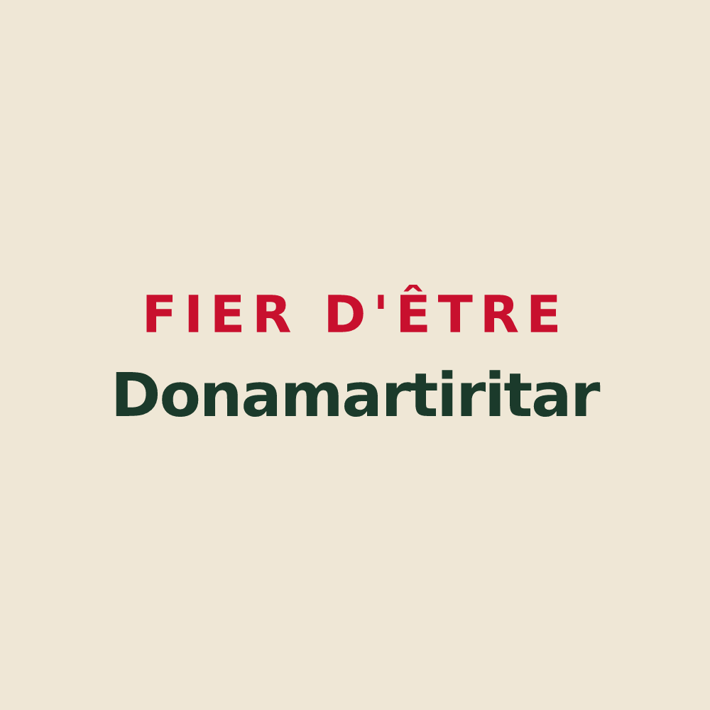 Tote bag « Fier d'être Donamartiritar » — design pour Saint-Martin-d'Arberoue