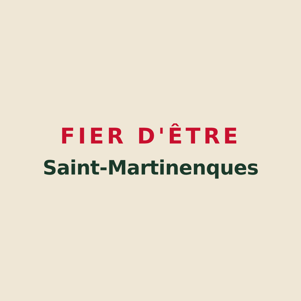 Tote bag « Fier d'être Saint-Martinenques » — design pour Saint-Martin-de-Boubaux