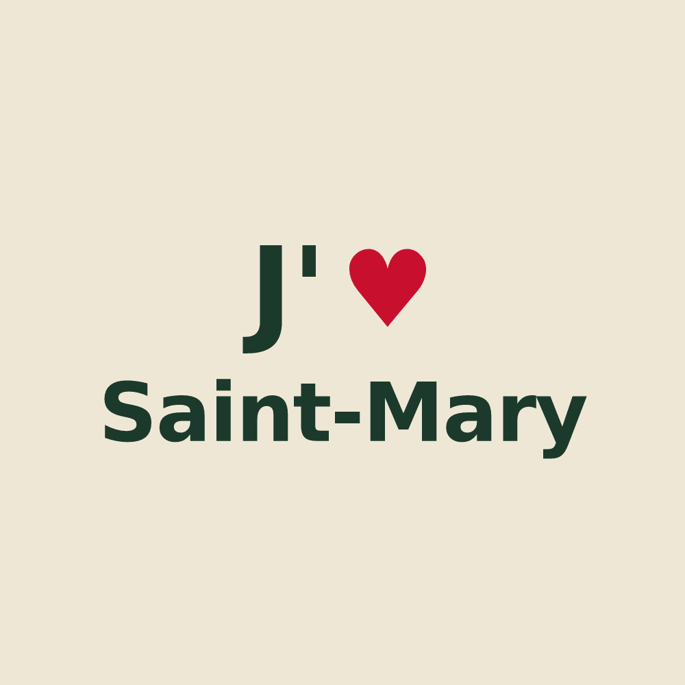 Tote bag personnalisé Saint-Mary — design J'aime Saint-Mary