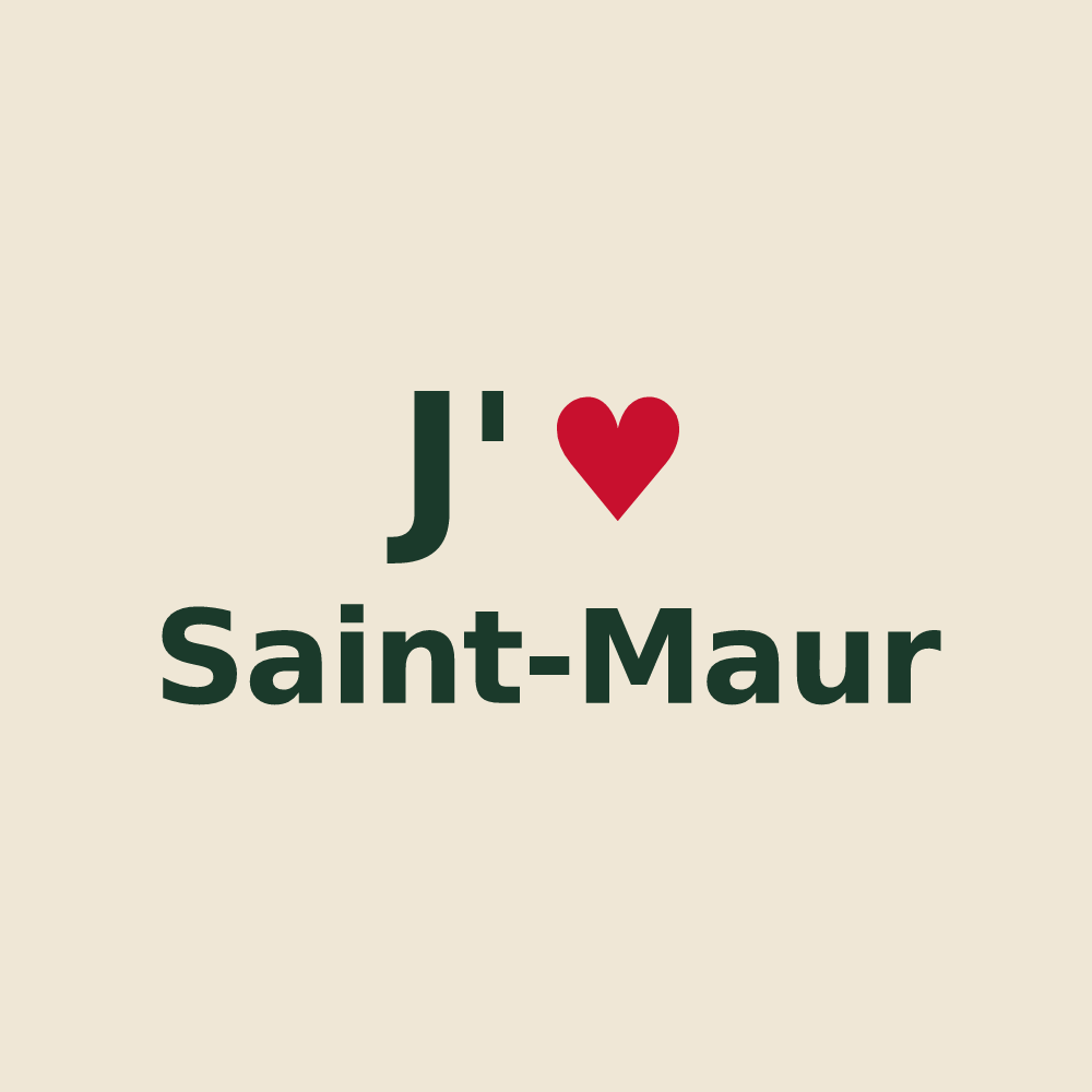 Tote bag personnalisé Saint-Maur — design J'aime Saint-Maur