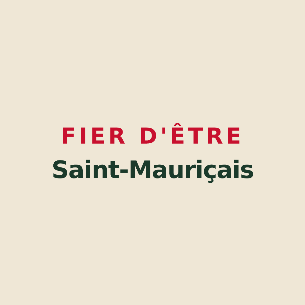 Tote bag « Fier d'être Saint-Mauriçais » — design pour Saint-Maurice-d'Ételan