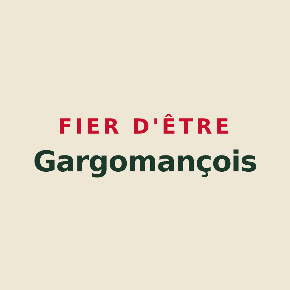 Tote bag « Fier d'être Gargomançois » — design pour Saint-Maurice-en-Gourgois