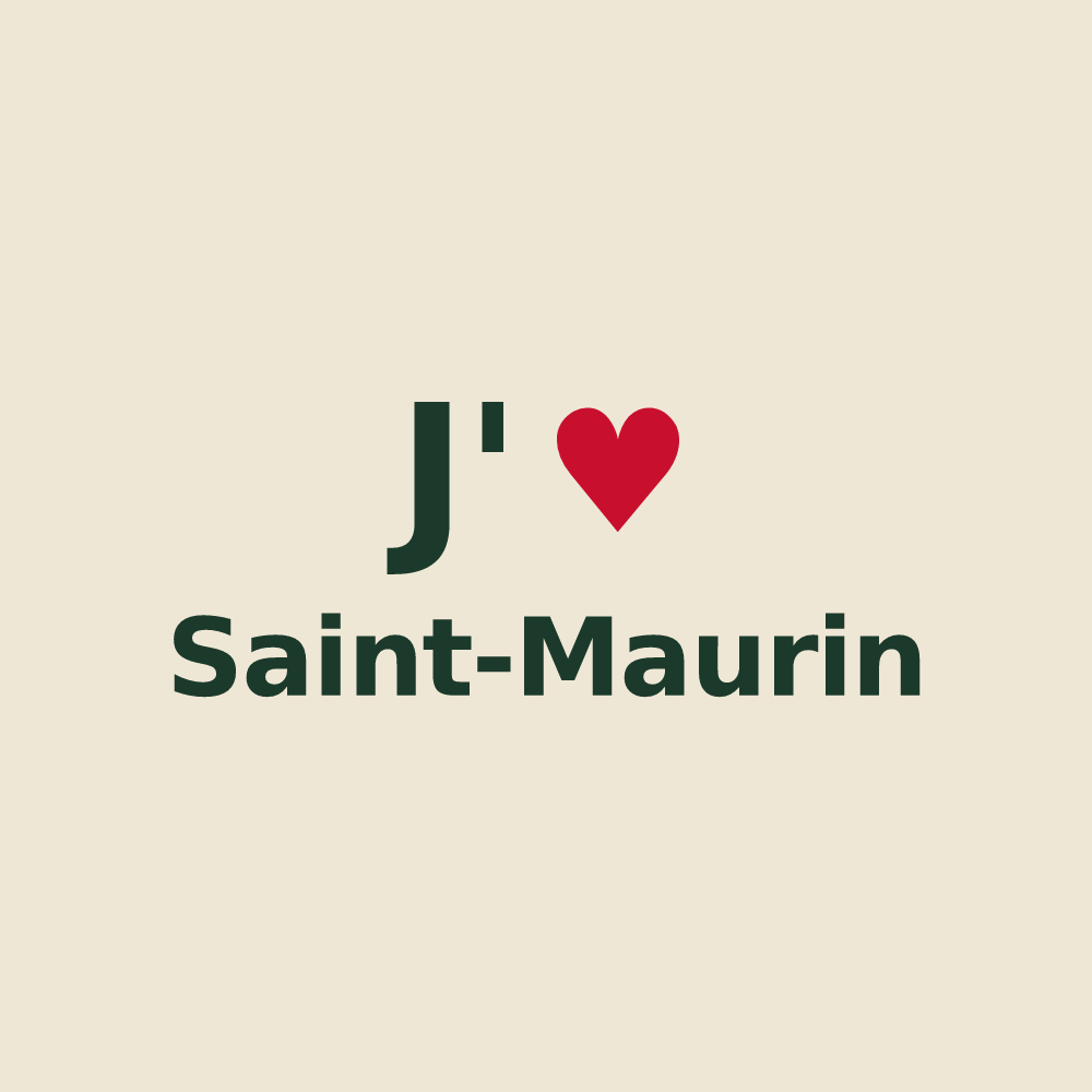 Tote bag personnalisé Saint-Maurin — design « J'aime Saint-Maurin » imprimé sur le tote bag