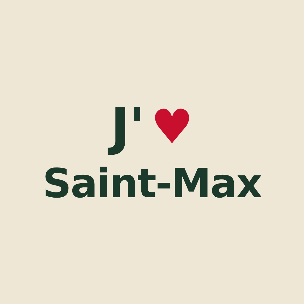 Tote bag personnalisé Saint-Max — design J'aime Saint-Max