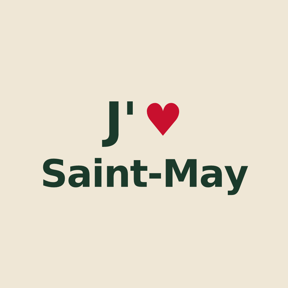 Tote bag personnalisé Saint-May — design J'aime Saint-May