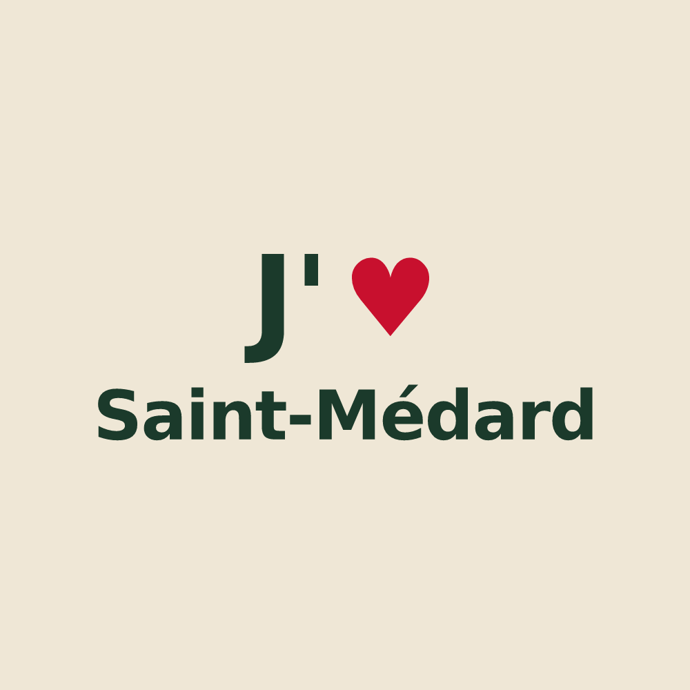 Tote bag personnalisé Saint-Médard — design J'aime Saint-Médard