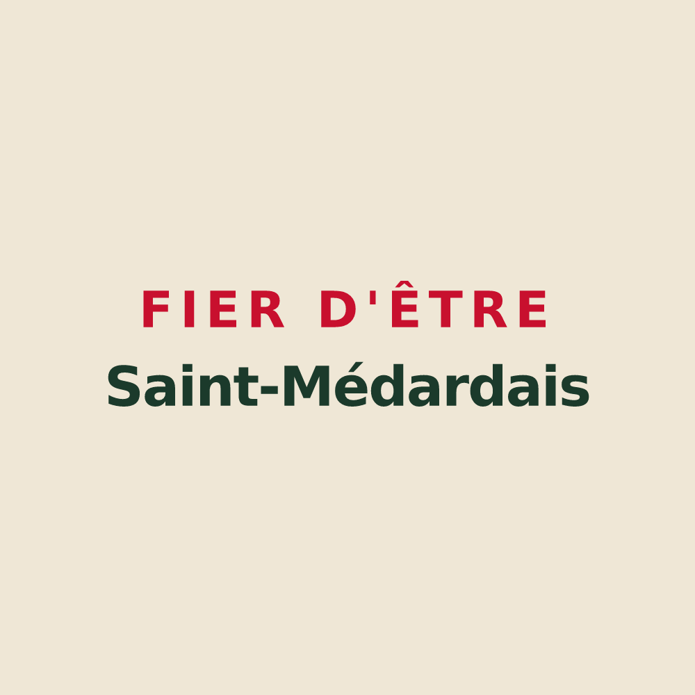 Tote bag « Fier d'être Saint-Médardais » — design pour Saint-Médard-d'Eyrans