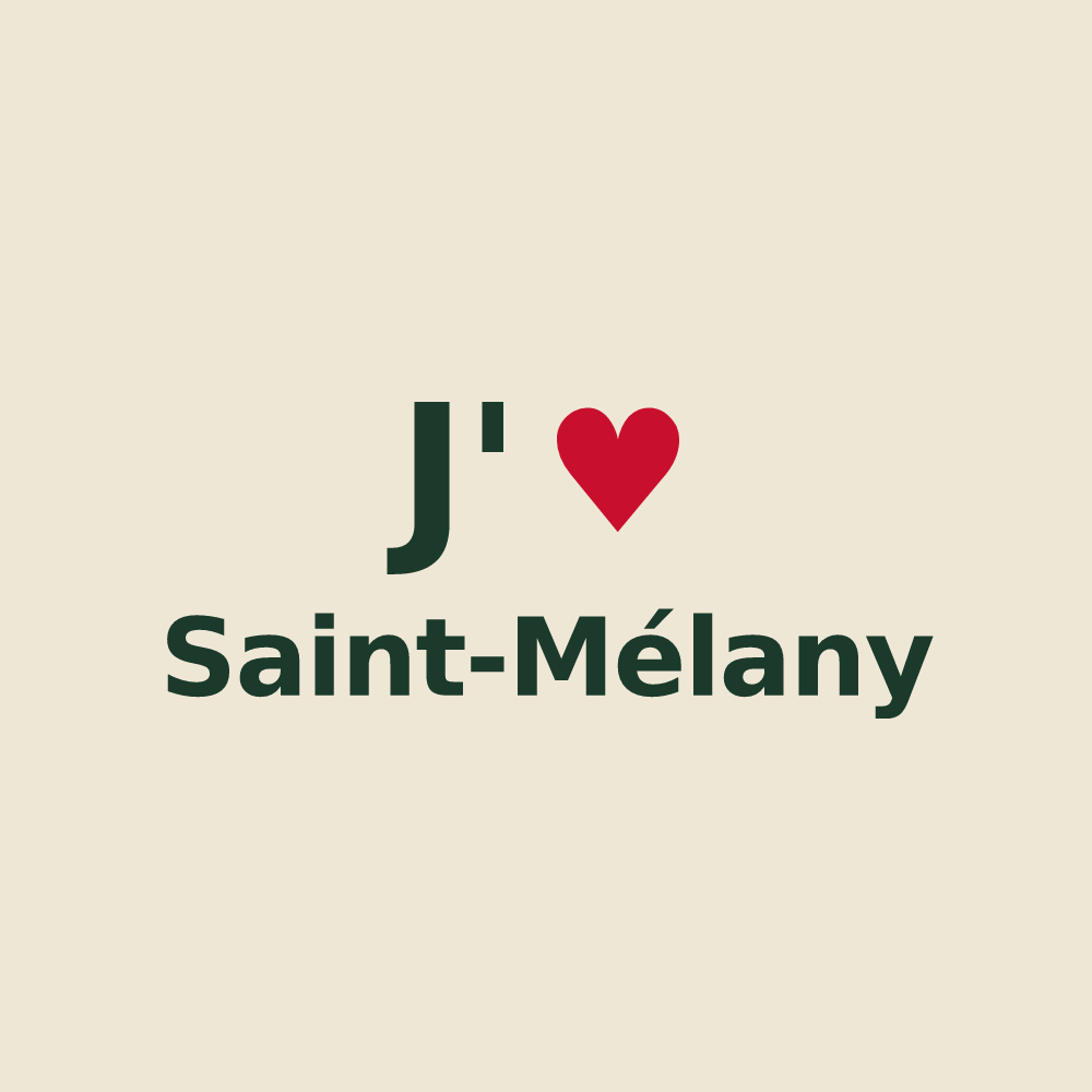 Tote bag personnalisé Saint-Mélany — design J'aime Saint-Mélany