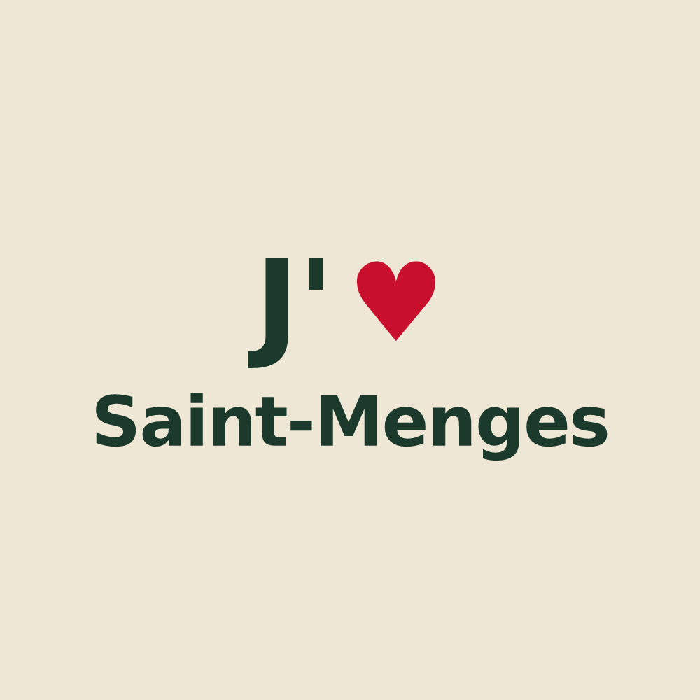 Tote bag personnalisé Saint-Menges — design J'aime Saint-Menges