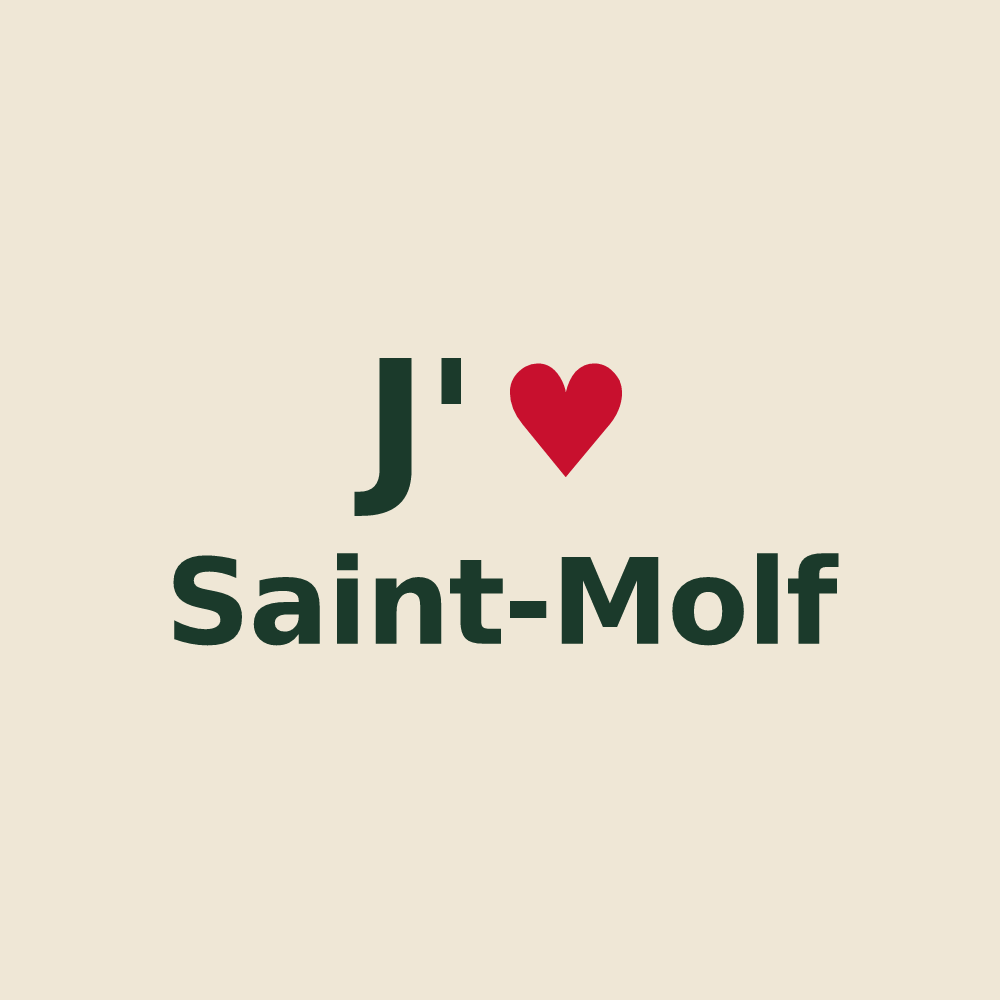 Tote bag personnalisé Saint-Molf — design J'aime Saint-Molf