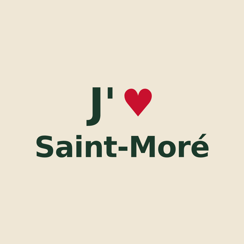 Tote bag personnalisé Saint-Moré — design J'aime Saint-Moré