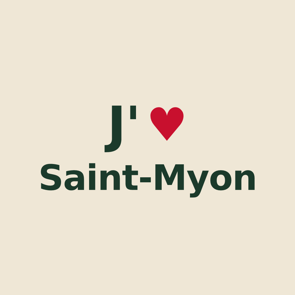 Tote bag personnalisé Saint-Myon — design J'aime Saint-Myon