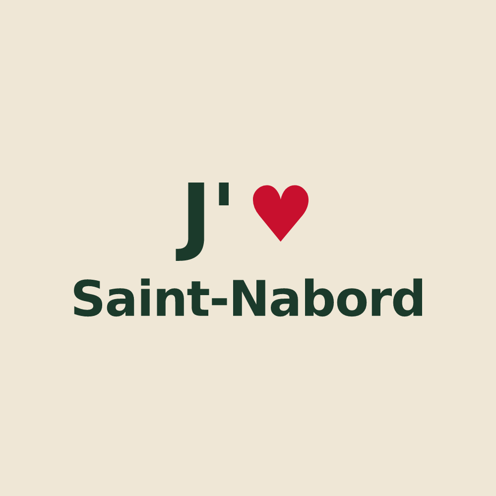 Tote bag personnalisé Saint-Nabord — design J'aime Saint-Nabord