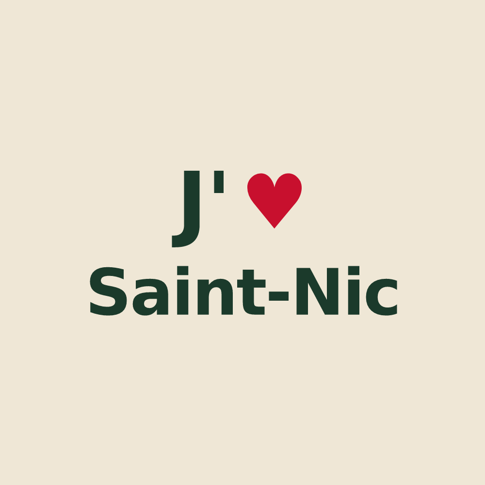 Tote bag personnalisé Saint-Nic — design J'aime Saint-Nic