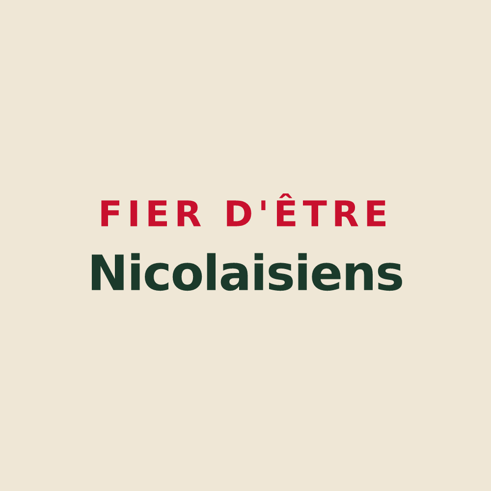 Tote bag « Fier d'être Nicolaisiens » — design pour Saint-Nicolas-d'Aliermont