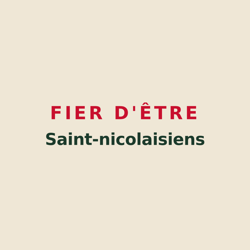 Tote bag « Fier d'être Saint-nicolaisiens » — design pour Saint-Nicolas-de-Bourgueil