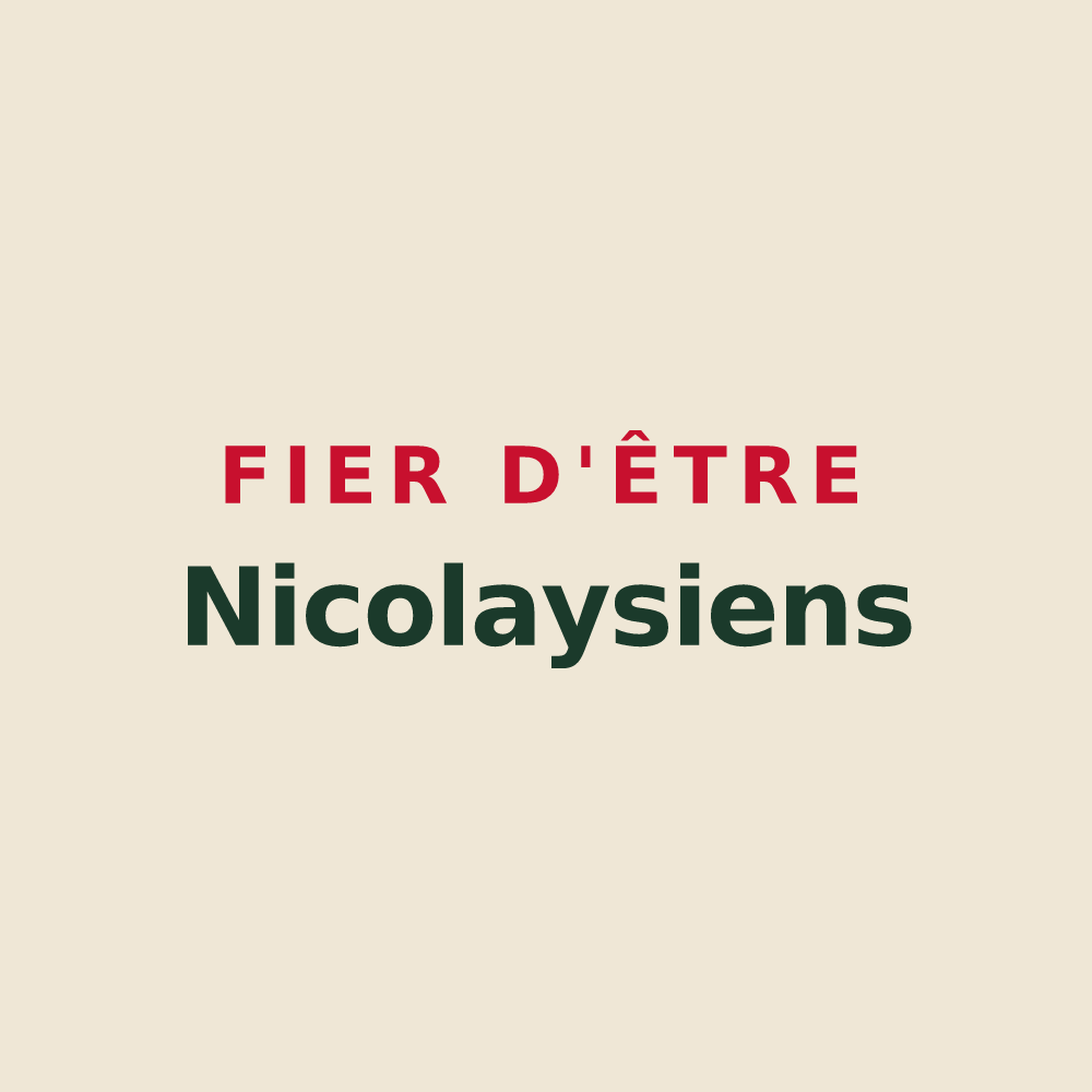 Tote bag « Fier d'être Nicolaysiens » — design pour Saint-Nicolas-de-la-Haie