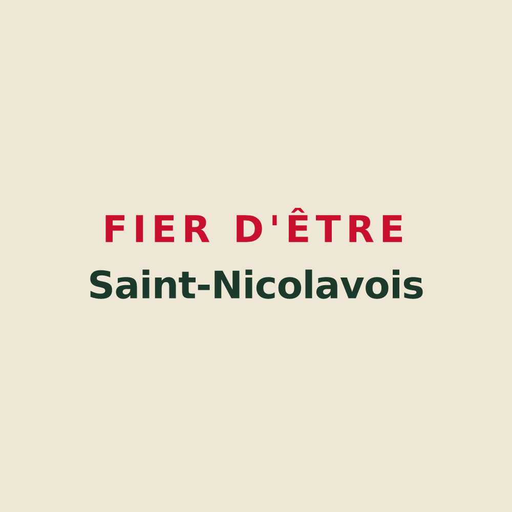 Tote bag « Fier d'être Saint-Nicolavois » — design pour Saint-Nicolas-des-Biefs