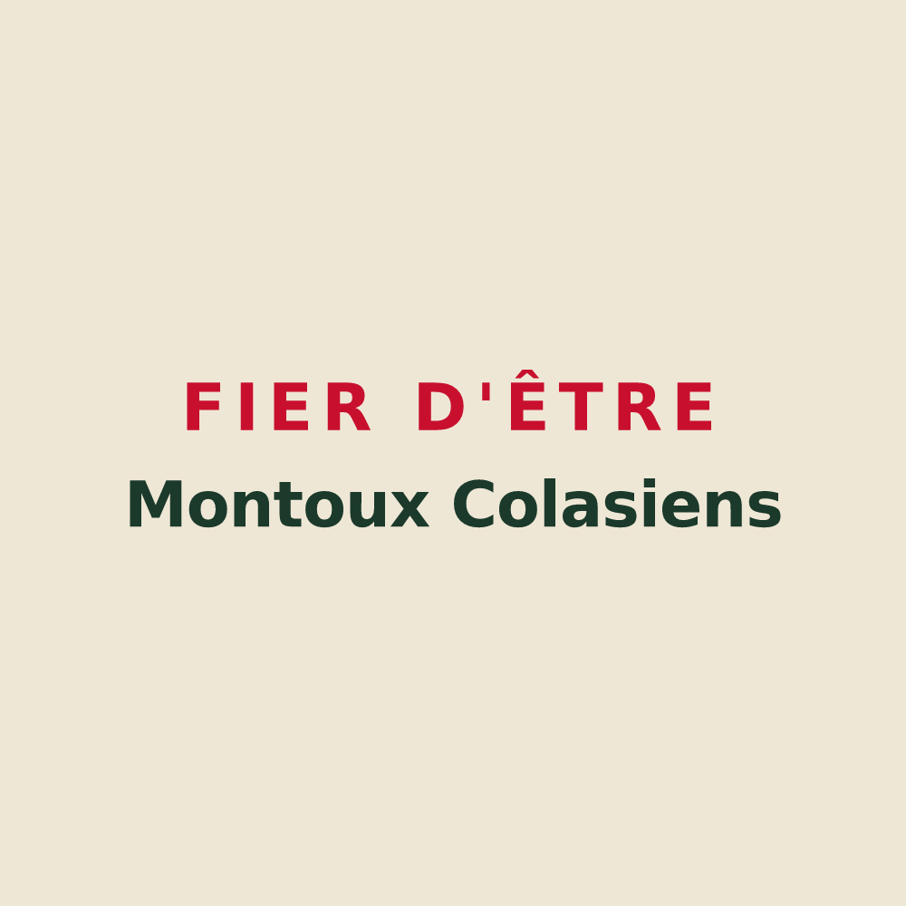 Tote bag « Fier d'être Montoux Colasiens » — design pour Saint-Nicolas-des-Motets