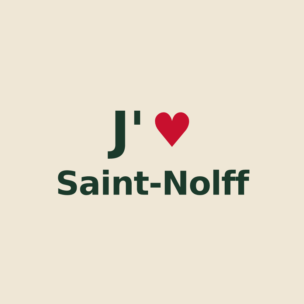 Tote bag personnalisé Saint-Nolff — design J'aime Saint-Nolff