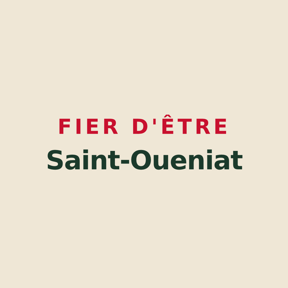 Tote bag « Fier d'être Saint-Oueniat » — design pour Saint-Ouen-Domprot